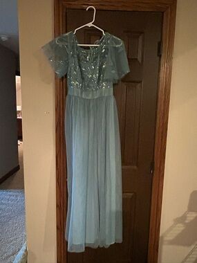 Women’s Small Blue Sequined Tulle Dress